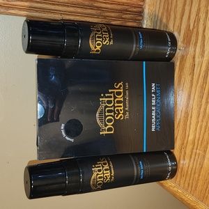 2 x ULTRA DARK SELF TANNING FOAM BOTTLES 6.67 FL.OZ & APPLICATION MITT